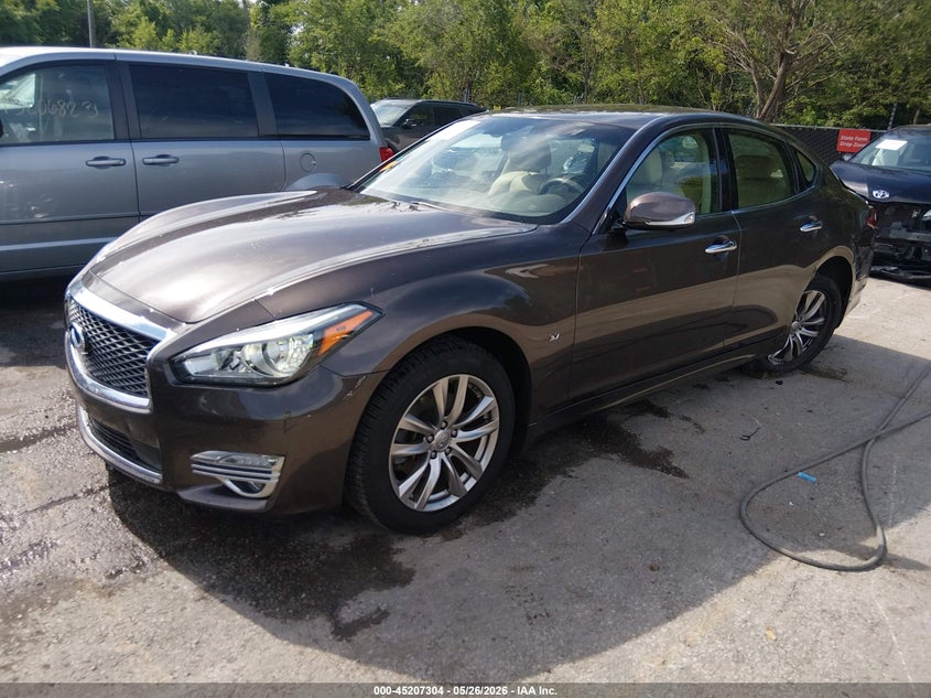 2015 Infiniti Q70 VIN JN1BY1AP6FM541108 IAAI salvage auction — LEFT REAR, Salvage (Kansas), sold $525 on 2026-07-29 (photo 2)