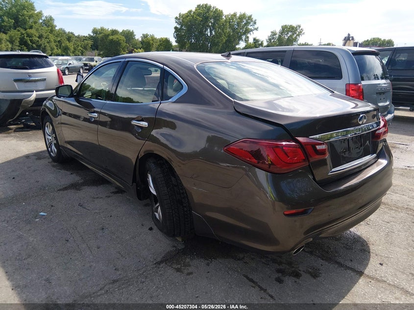 2015 Infiniti Q70 VIN JN1BY1AP6FM541108 IAAI salvage auction — LEFT REAR, Salvage (Kansas), sold $525 on 2026-07-29 (photo 3)