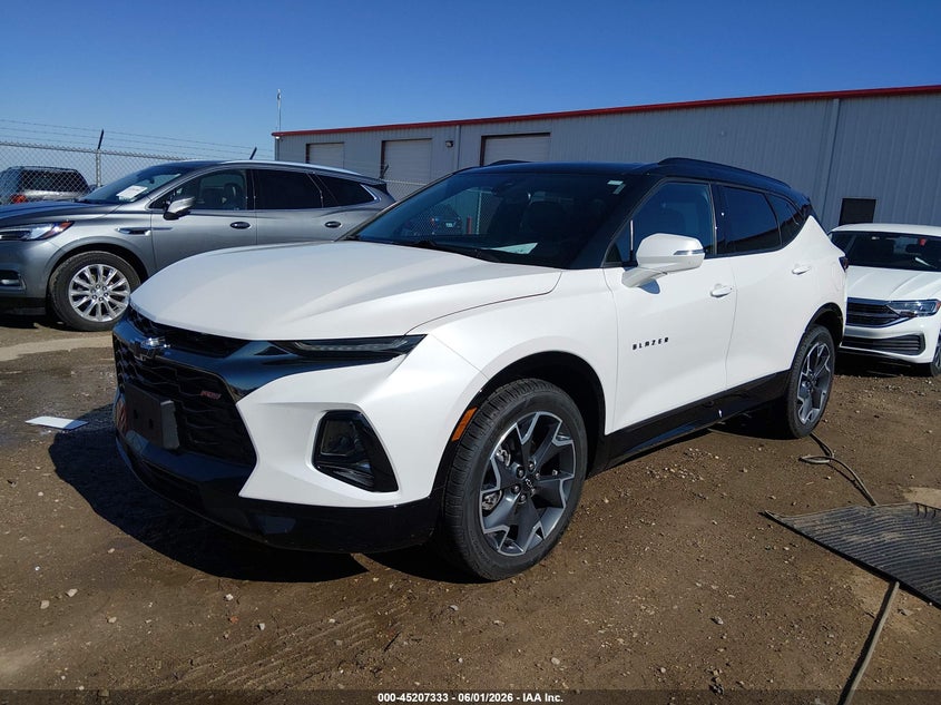2022 Chevrolet Blazer VIN 3GNKBKRS5NS209700 IAAI salvage auction — HAIL, Salvage Title, sold $13,500 on 2026-07-31 (photo 2)