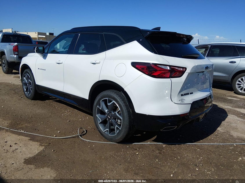 2022 Chevrolet Blazer VIN 3GNKBKRS5NS209700 IAAI salvage auction — HAIL, Salvage Title, sold $13,500 on 2026-07-31 (photo 3)