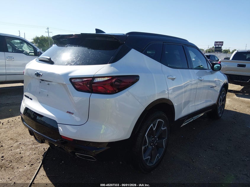 2022 Chevrolet Blazer VIN 3GNKBKRS5NS209700 IAAI salvage auction — HAIL, Salvage Title, sold $13,500 on 2026-07-31 (photo 4)