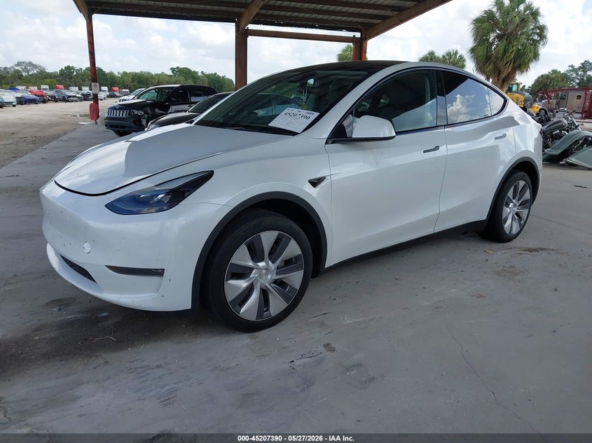 2023 Tesla Model y VIN 7SAYGDEE3PA177907 IAAI salvage auction — REAR END, Salvage Title, sold $14,900 on 2026-07-30 (photo 2)
