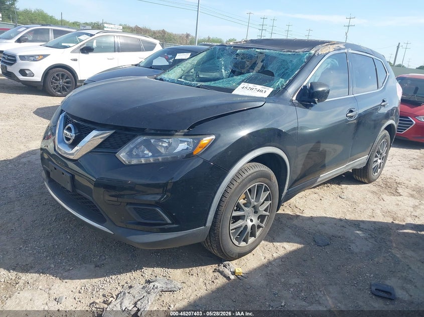 2016 Nissan Rogue VIN KNMAT2MTXGP664075 IAAI salvage auction — ROLLOVER, Salvage Title, sold $725 on 2026-07-27 (photo 2)