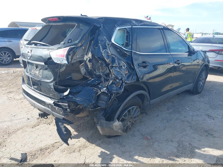 2016 Nissan Rogue VIN KNMAT2MTXGP664075 IAAI salvage auction — ROLLOVER, Salvage Title, sold $725 on 2026-07-27 (photo 4)
