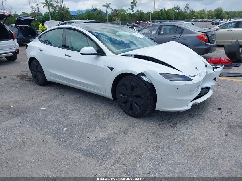 2026 Tesla Model 3 VIN 5YJ3E1EA2TF173305 IAAI salvage auction — FRONT END, Salvage Title, sold $18,600 on 2026-07-30 (photo 1)