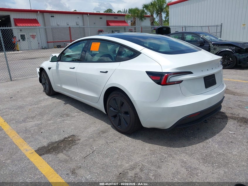 2026 Tesla Model 3 VIN 5YJ3E1EA2TF173305 IAAI salvage auction — FRONT END, Salvage Title, sold $18,600 on 2026-07-30 (photo 3)