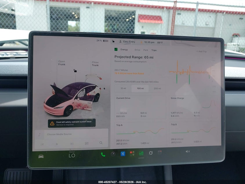 2026 Tesla Model 3 VIN 5YJ3E1EA2TF173305 IAAI salvage auction — FRONT END, Salvage Title, sold $18,600 on 2026-07-30 (photo 7)