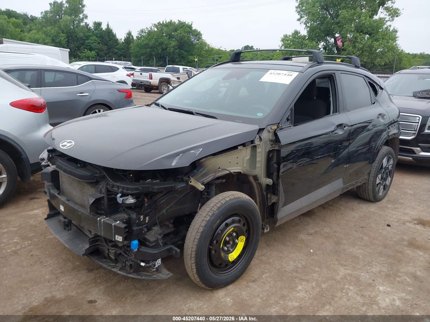 2025 Hyundai Kona VIN KM8HC3ABXSU223780 IAAI salvage auction — FRONT & REAR, Salvage (Oklahoma), sold $5,900 on 2026-07-22 (photo 2)