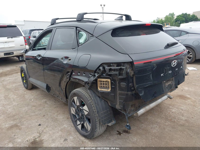 2025 Hyundai Kona VIN KM8HC3ABXSU223780 IAAI salvage auction — FRONT & REAR, Salvage (Oklahoma), sold $5,900 on 2026-07-22 (photo 3)