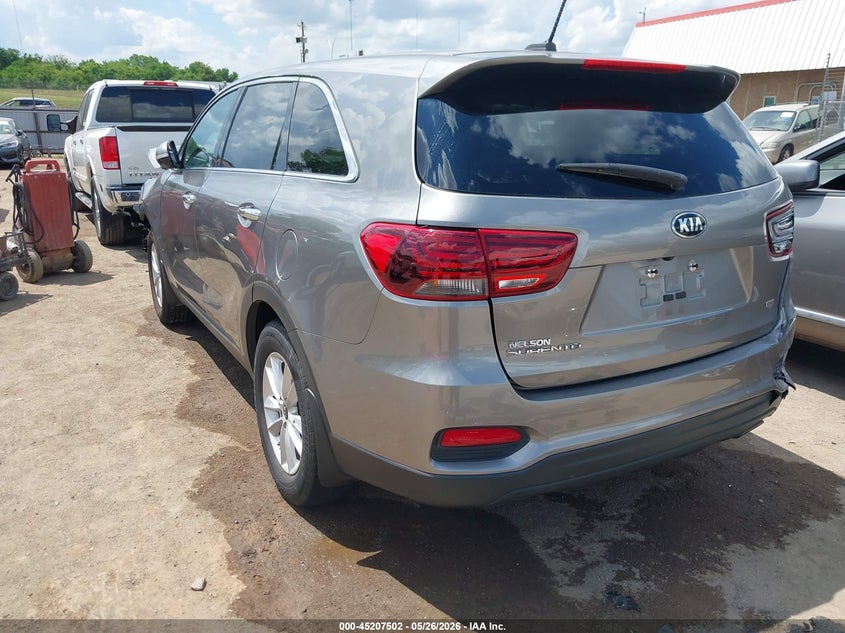 2019 Kia Sorento VIN 5XYPG4A34KG516420 IAAI salvage auction — FRONT & REAR, Salvage (Oklahoma), sold $900 on 2026-07-08 (photo 3)