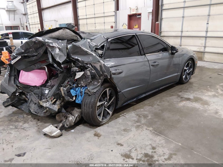 2021 Hyundai Sonata VIN 5NPEJ4J24MH064562 IAAI salvage auction — REAR END, Salvage Title, sold $2,300 on 2026-07-10 (photo 4)