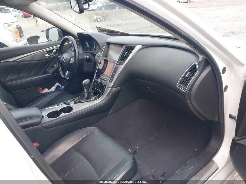 2015 Infiniti Q50 VIN JN1BV7AP5FM344099 IAAI salvage auction — LEFT FRONT, Salvage Title, sold $1,100 on 2026-07-28 (photo 5)