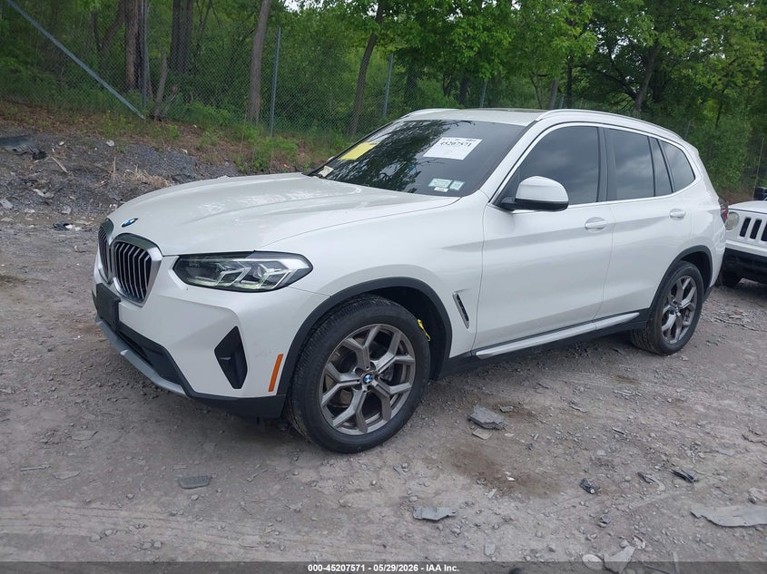 2022 BMW X3 VIN 5UX53DP06N9K62911 IAAI salvage auction — RIGHT FRONT, Salvage Title, sold $17,000 on 2026-07-21 (photo 2)