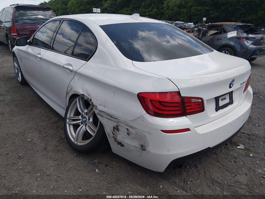 2012 BMW 5er VIN WBAFU7C59CDU62680 IAAI salvage auction — LEFT REAR, Salvage Title, sold $1,950 on 2026-08-04 (photo 3)