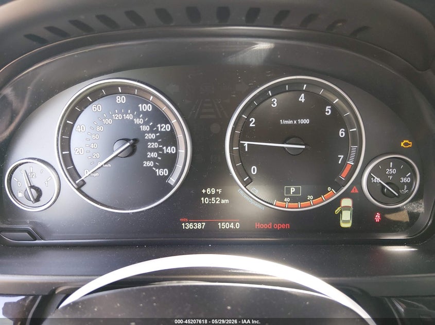 2012 BMW 5er VIN WBAFU7C59CDU62680 IAAI salvage auction — LEFT REAR, Salvage Title, sold $1,950 on 2026-08-04 (photo 7)