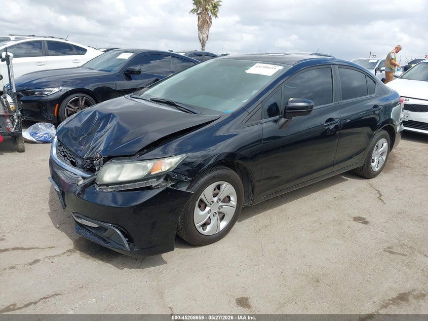 2014 Honda Civic VIN 19XFB2F54EE233025 IAAI salvage auction — FRONT END, Salvage Title, sold $1,825 on 2026-07-22 (photo 2)