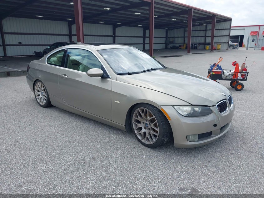 2007 BMW 3 series VIN WBAWB33527P130065 IAAI salvage auction — LEFT SIDE, Clear (Indiana), sold $225 on 2026-07-23 (photo 1)