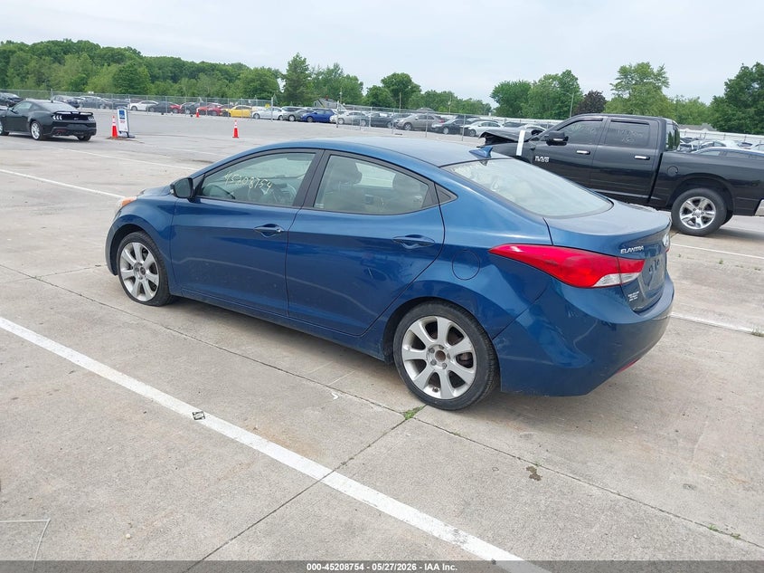 2013 Hyundai Elantra VIN KMHDH4AE2DU975296 IAAI salvage auction — SIDE, Salvage Title, sold $550 on 2026-07-24 (photo 3)