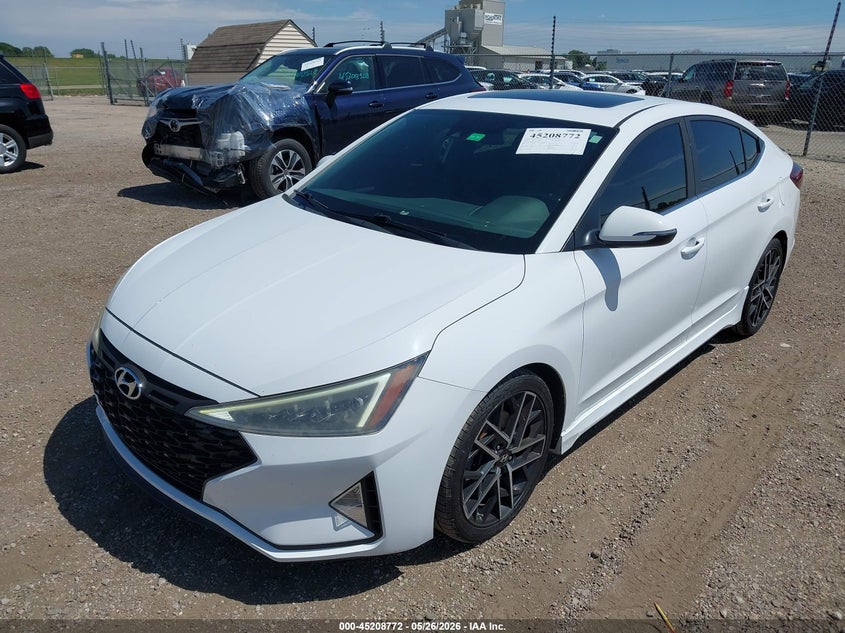 2019 Hyundai Elantra VIN KMHD04LB4KU811197 IAAI salvage auction — RIGHT FRONT, Salvage (Illinois), sold $2,500 on 2026-07-08 (photo 2)