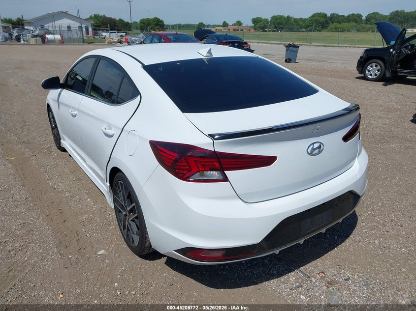 2019 Hyundai Elantra VIN KMHD04LB4KU811197 IAAI salvage auction — RIGHT FRONT, Salvage (Illinois), sold $2,500 on 2026-07-08 (photo 3)
