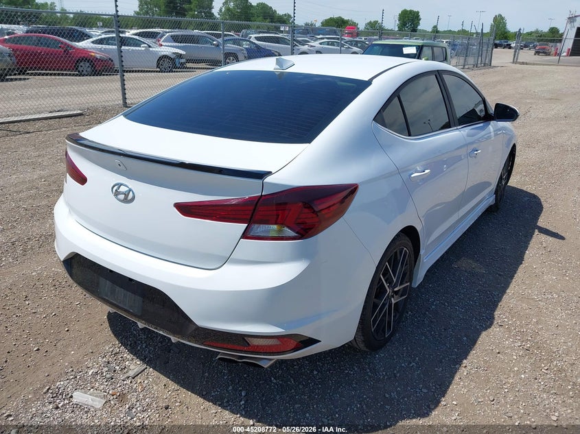 2019 Hyundai Elantra VIN KMHD04LB4KU811197 IAAI salvage auction — RIGHT FRONT, Salvage (Illinois), sold $2,500 on 2026-07-08 (photo 4)