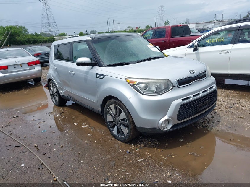 2015 Kia Soul VIN KNDJX3A59F7781242 IAAI salvage auction — SIDE, Salvage Title, sold $1,300 on 2026-07-16 (photo 1)
