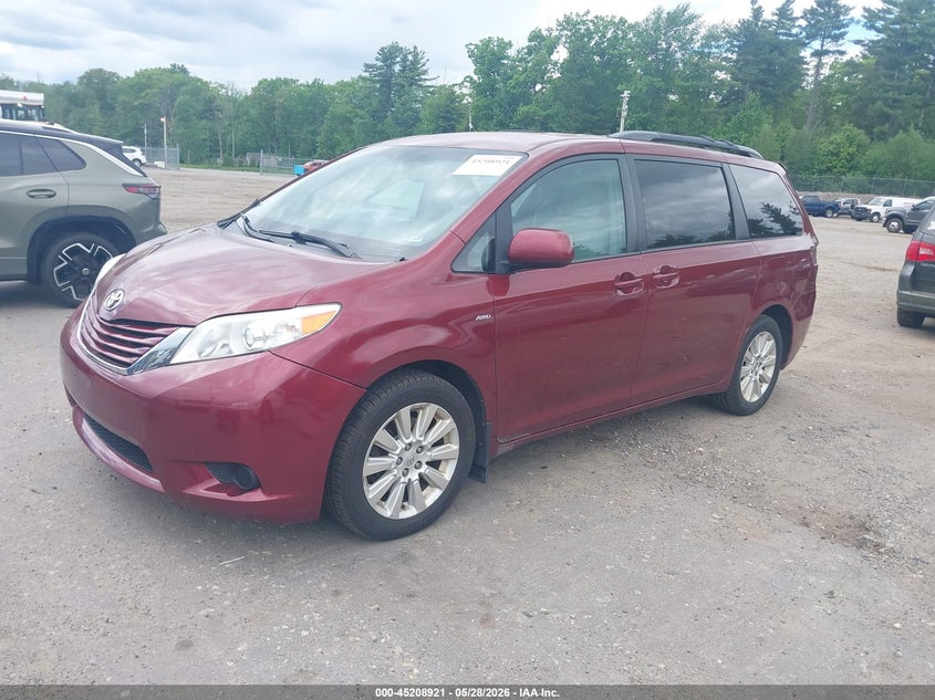 2016 Toyota Sienna VIN 5TDJK3DC8GS137926 IAAI salvage auction — REAR END, Salvage Title, sold $3,650 on 2026-07-24 (photo 2)