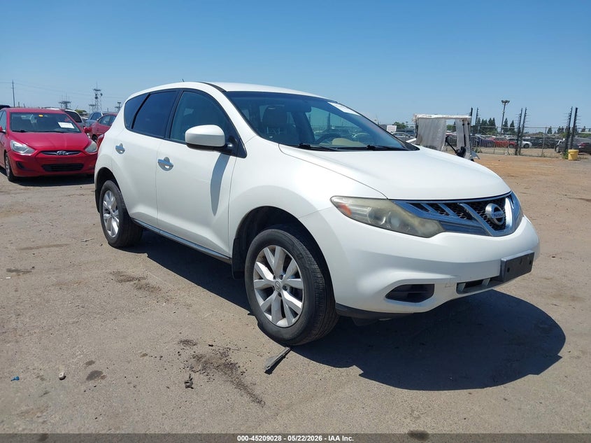 2012 Nissan Murano VIN JN8AZ1MU7CW107243 IAAI salvage auction — NORMAL WEAR, Salvage (Texas), sold $550 on 2026-07-29 (photo 1)