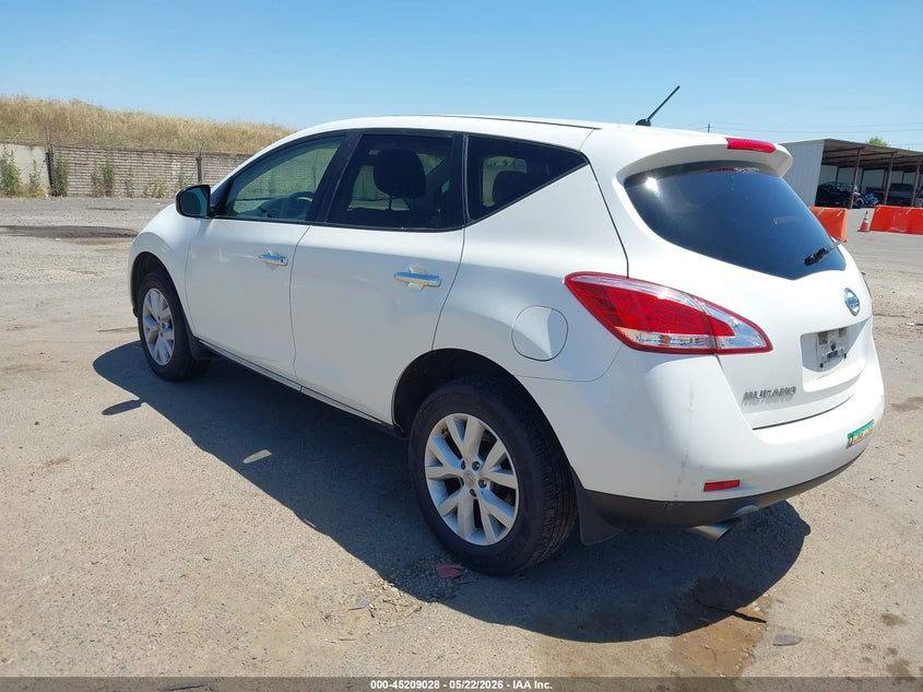 2012 Nissan Murano VIN JN8AZ1MU7CW107243 IAAI salvage auction — NORMAL WEAR, Salvage (Texas), sold $550 on 2026-07-29 (photo 3)