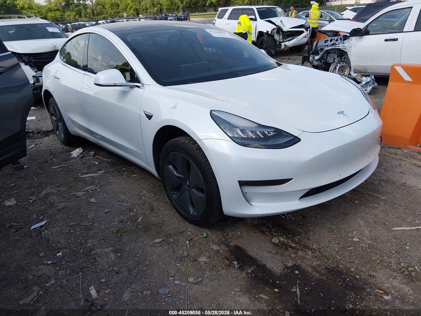 2019 Tesla Model 3 VIN 5YJ3E1EB7KF451350 IAAI salvage auction — UNKNOWN, Salvage Title, sold $5,500 on 2026-07-30 (photo 1)