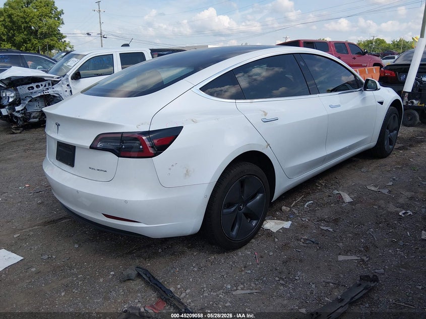 2019 Tesla Model 3 VIN 5YJ3E1EB7KF451350 IAAI salvage auction — UNKNOWN, Salvage Title, sold $5,500 on 2026-07-30 (photo 4)