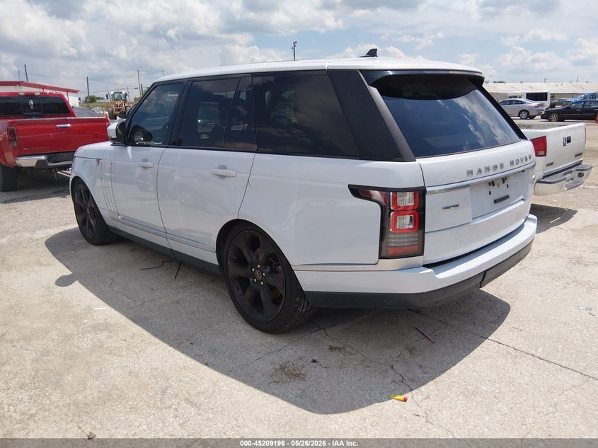 2016 Land rover RANGE ROVER VIN SALGS2KF9GA258410 IAAI salvage auction — NORMAL WEAR, Original (Texas), sold $3,350 on 2026-07-29 (photo 3)