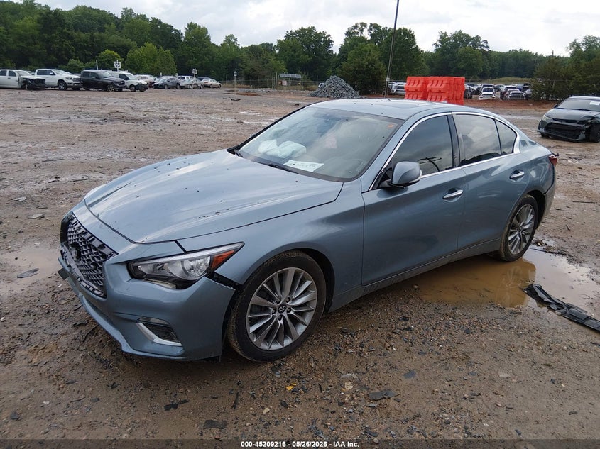 2018 Infiniti Q50 VIN JN1EV7AR2JM442031 IAAI salvage auction — FRONT END, Salvage (North Carolina), sold $4,100 on 2026-07-20 (photo 2)