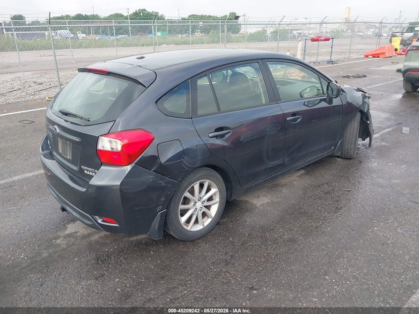 2014 Subaru Impreza VIN JF1GPAC6XE8234774 IAAI salvage auction — RIGHT FRONT, Salvage (Missouri), sold $1,225 on 2026-07-14 (photo 4)