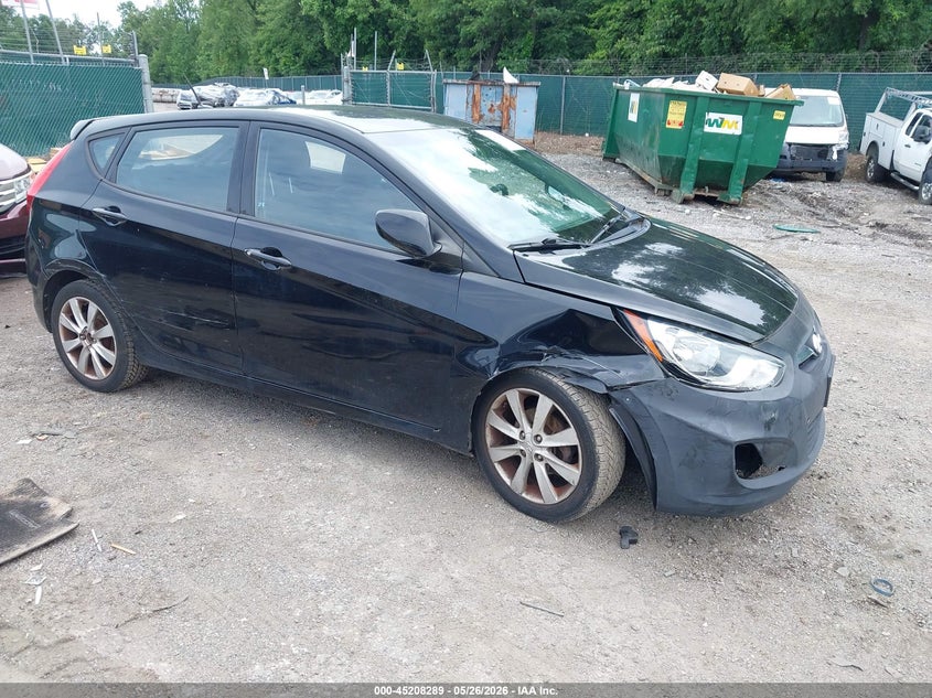 2012 Hyundai Accent VIN KMHCU5AE8CU039680 IAAI salvage auction — FRONT & REAR, Salvage - Greater Than 75% (Maryland), sold $650 on 2026-07-23 (photo 1)