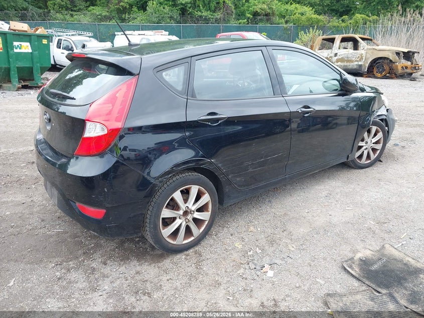 2012 Hyundai Accent VIN KMHCU5AE8CU039680 IAAI salvage auction — FRONT & REAR, Salvage - Greater Than 75% (Maryland), sold $650 on 2026-07-23 (photo 4)
