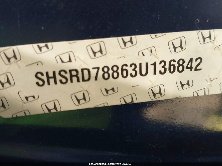 2003 Honda Cr-v VIN SHSRD78863U136842 IAAI salvage auction — FRONT END, Salvage (Idaho), sold $300 on 2026-07-20 (photo 9)
