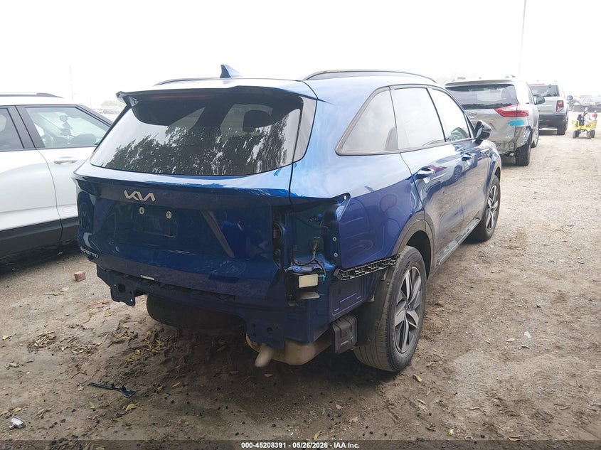 2023 Kia Sorento VIN 5XYRL4LC4PG168305 IAAI salvage auction — REAR END, Salvage (Indiana), sold $9,975 on 2026-07-15 (photo 4)