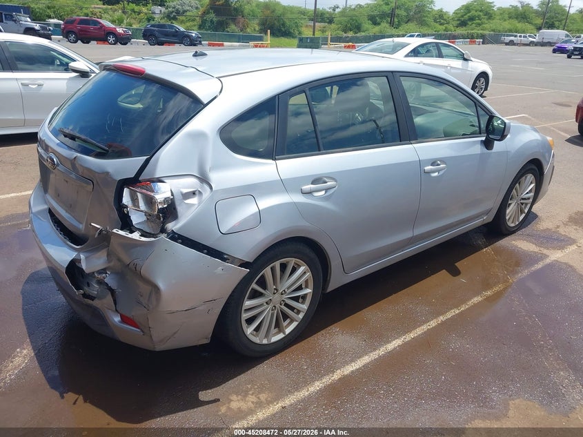 2014 Subaru Impreza VIN JF1GPAD68E8209998 IAAI salvage auction — FRONT & REAR, Clear (Hawaii), sold $1,250 on 2026-07-23 (photo 4)