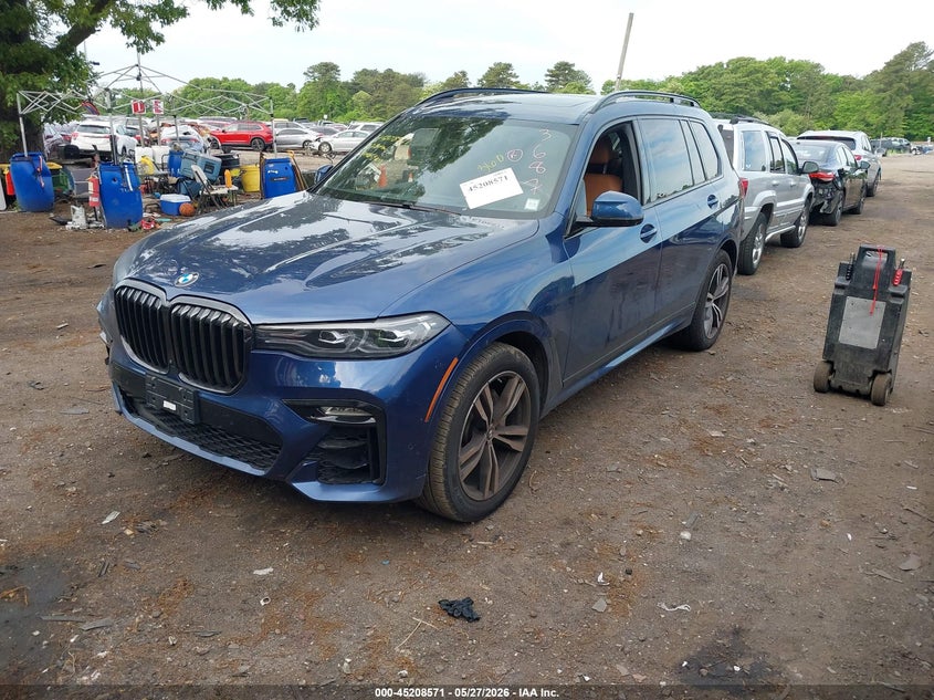 2022 BMW X7 VIN 5UXCW2C09N9K63687 IAAI salvage auction — REAR END, Original (West Virginia), sold $23,500 on 2026-07-07 (photo 2)