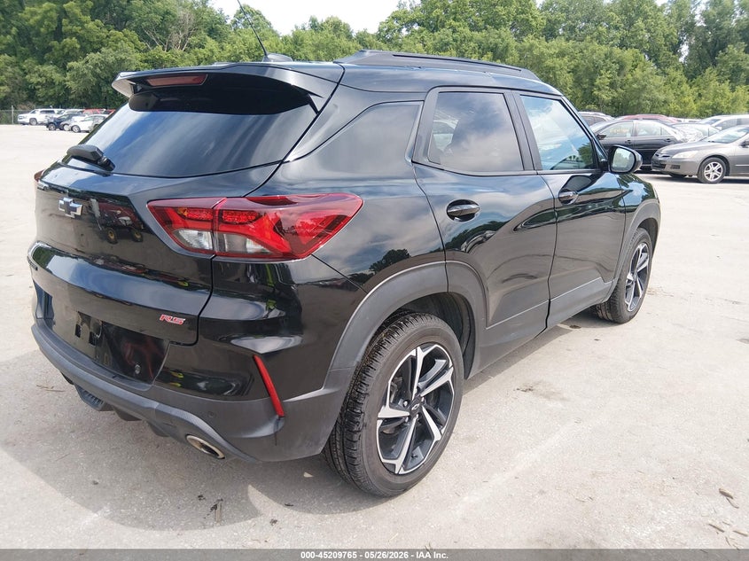 2021 Chevrolet Trailblazer VIN KL79MTSL7MB162767 IAAI salvage auction — HAIL, Salvage (Kansas), sold $25 on 2026-07-29 (photo 4)