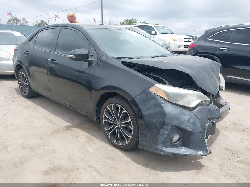 2015 Toyota Corolla VIN 5YFBURHE0FP334125 IAAI salvage auction — FRONT END, Salvage (California), sold $1,725 on 2026-07-08 (photo 1)