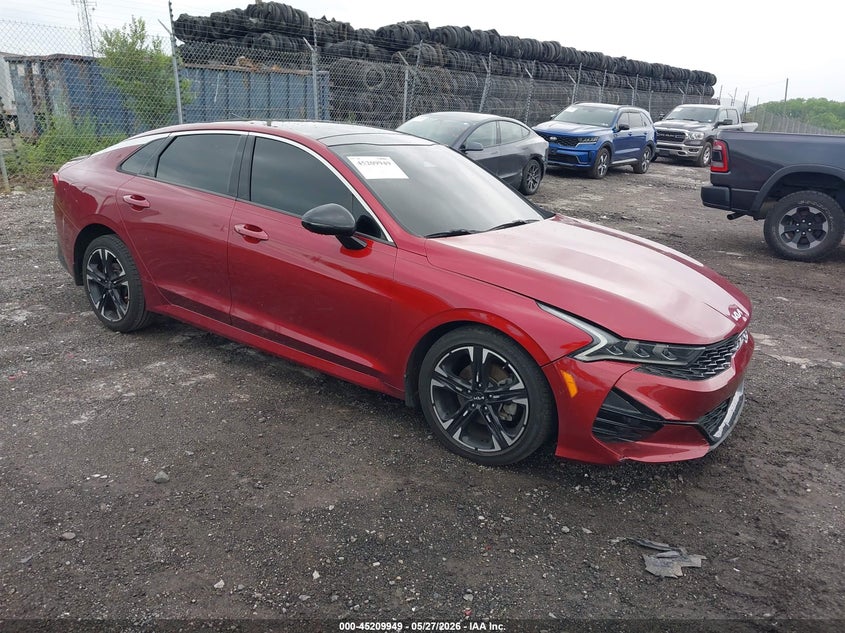 2022 Kia K5 VIN 5XXG64J29NG108014 IAAI salvage auction — LEFT SIDE, Salvage Title, sold $3,650 on 2026-07-31 (photo 1)