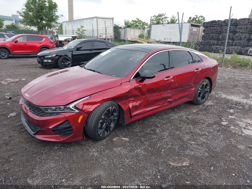 2022 Kia K5 VIN 5XXG64J29NG108014 IAAI salvage auction — LEFT SIDE, Salvage Title, sold $3,650 on 2026-07-31 (photo 2)
