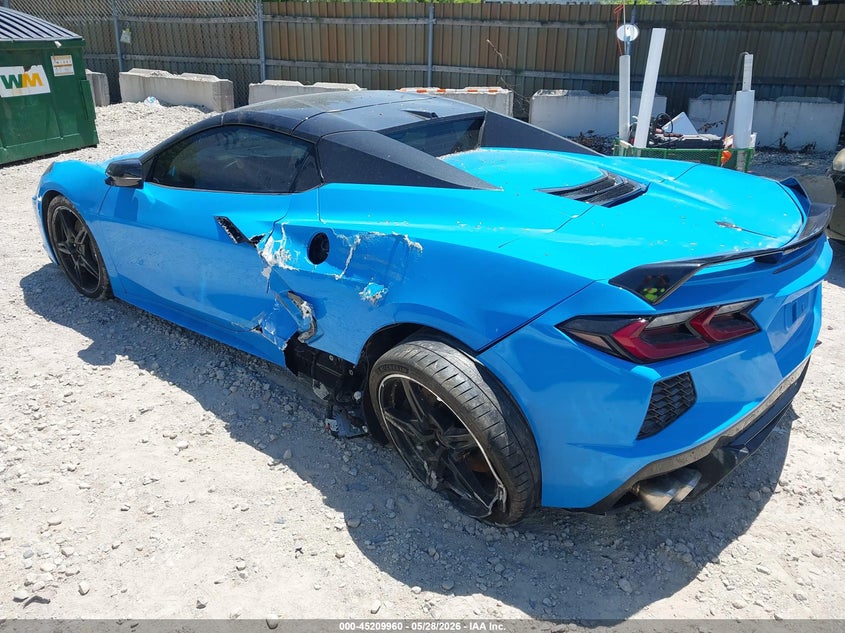 2021 Chevrolet Corvette VIN 1G1YC3D4XM5122598 IAAI salvage auction — SIDE, Salvage (Illinois), sold $31,750 on 2026-08-28 (photo 3)