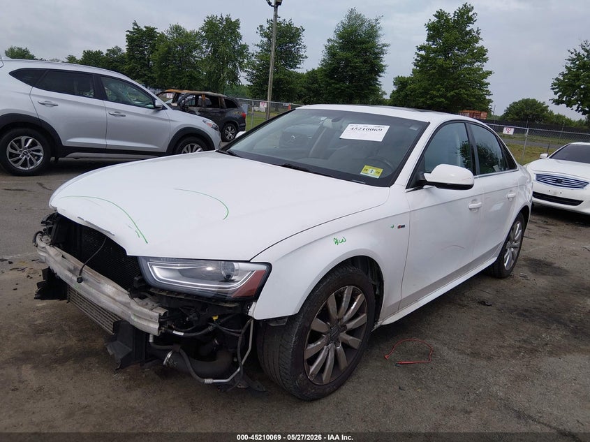 2015 Audi A4 VIN WAUAFAFL6FN005058 IAAI salvage auction — FRONT END, Salvage (New Jersey), sold $975 on 2026-07-06 (photo 2)