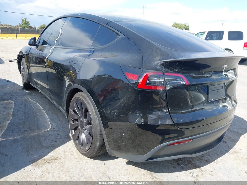 2023 Tesla Model y VIN 7SAYGDEF6PF746065 IAAI salvage auction — RIGHT FRONT, Salvage (California), sold $8,400 on 2026-07-18 (photo 3)