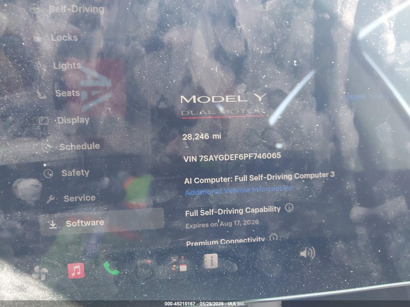 2023 Tesla Model y VIN 7SAYGDEF6PF746065 IAAI salvage auction — RIGHT FRONT, Salvage (California), sold $8,400 on 2026-07-18 (photo 7)