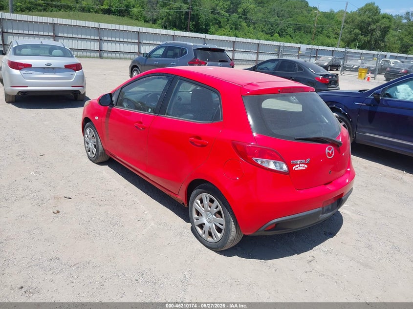 2012 Mazda 2 VIN JM1DE1KY5C0138052 IAAI salvage auction — HAIL, Salvage (Iowa), sold $1,300 on 2026-07-13 (photo 3)