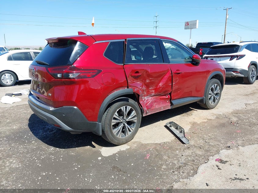 2021 Nissan Rogue VIN JN8AT3BA1MW021322 IAAI salvage auction — RIGHT SIDE, Salvage Title, sold $5,450 on 2026-07-20 (photo 4)
